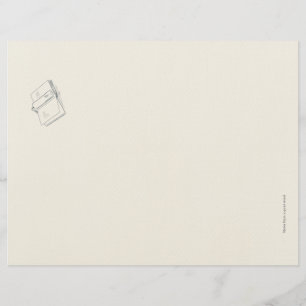 Papel Timbrado de Arte de Linha Minimalista Introv