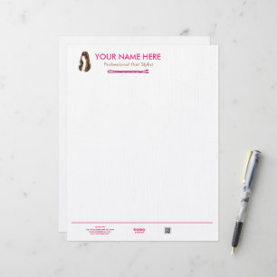 Papel Timbrado de Cabeleireiro Minimalista Elegant