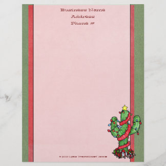 Papel Timbrado de Cacto de Natal