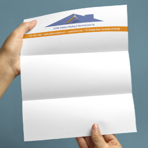 Papel Timbrado de Construções de Telhados