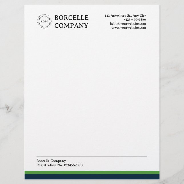 Papel Timbrado de Empresa Profissional Moderno (Frente)