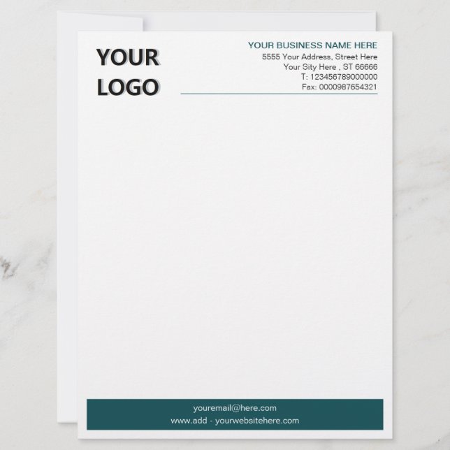 Papel Timbrado de Escritório de Negócios com Códig (Frente)