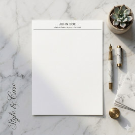 Papel Timbrado de Escritório Personalizado Minimal