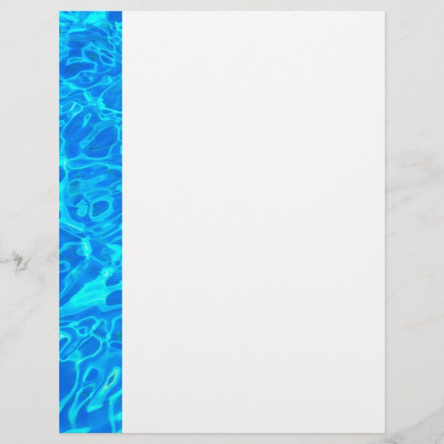 Papel timbrado de fundo de água azul (Frente)