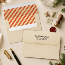 Papel Timbrado de Natal com Cana-de-Açúcar Vintage