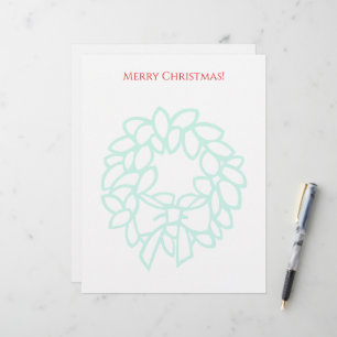 Papel timbrado de Natal com marca d'água de grinal