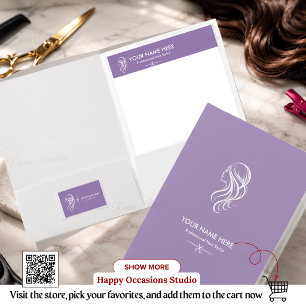 Papel Timbrado de Tesoura de Estilista de Cabelo R