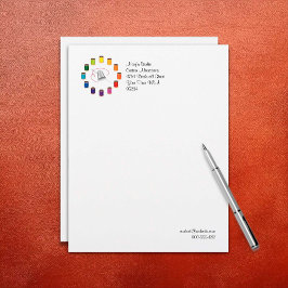 Papel Timbrado Dedal de Costura, Agulha e Linhas