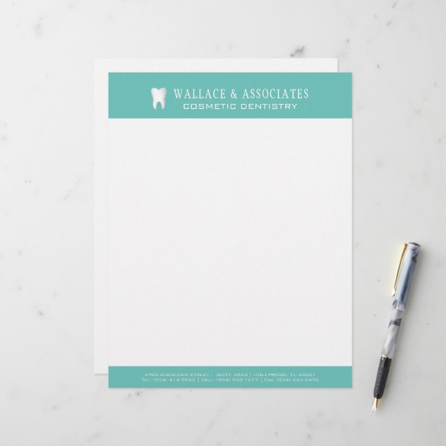 Papel Timbrado Dental Company Letterhead (Frente/Verso In Situ)