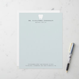 Papel Timbrado Dentist White Teeth Light Blue