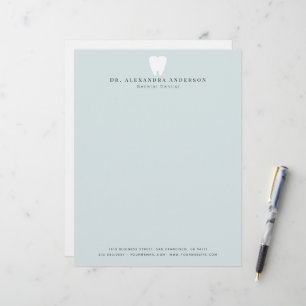 Papel Timbrado Dentista Dentes Brancos Azul Claro