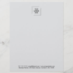 Papel Timbrado Design de Cabeçalho de Carta Corporativa Cinza