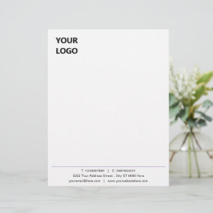 Papel Timbrado Design de Carta de Negócios com Marca Exemplo