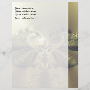 Papel Timbrado Design de Letra Cabeçalho Flor Metálica