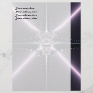 Papel Timbrado Design de Letra de Fantasia Roxa