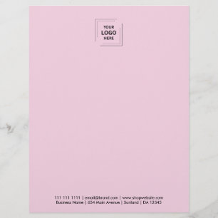 Papel Timbrado Design de Letterhead Corporativo Moderno Rosa