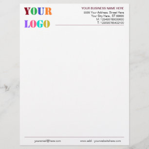 Papel Timbrado Design do seu próprio logotipo comercial Modelo ti