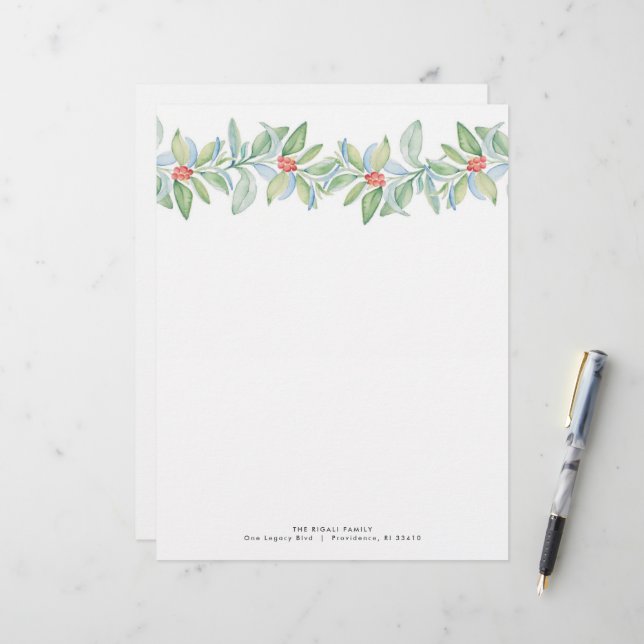 Papel Timbrado Design Letreiro de Natal Festivo (Frente/Verso In Situ)