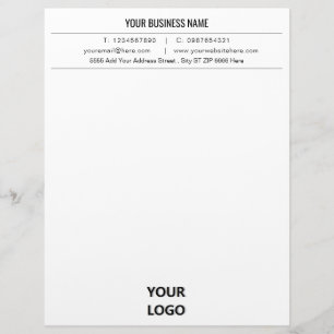 Papel Timbrado Design moderno Logotipo de sua empresa Letterhead