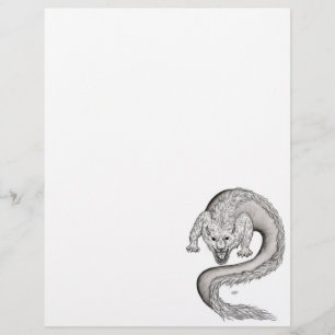 Papel Timbrado Design preto e branco do Wolfdragon