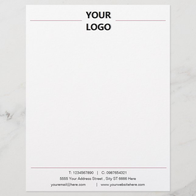 Papel Timbrado Design Professional Letterhead moderno (Frente)
