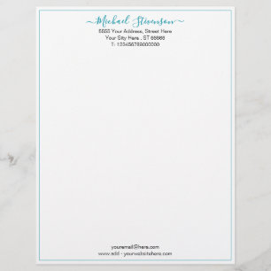 Papel Timbrado Design suas próprias cores e fontes com quadro alf