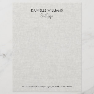 Papel Timbrado Designer de eventos de linhagem de cinza clara