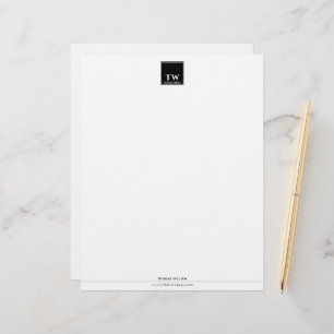 Papel Timbrado Designer de Moda Preto