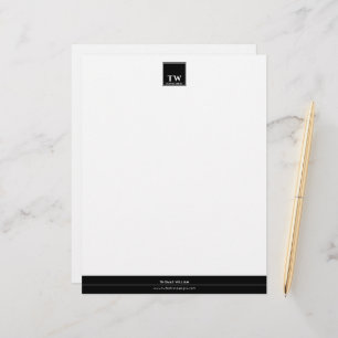 Papel Timbrado Designer de Moda Preto