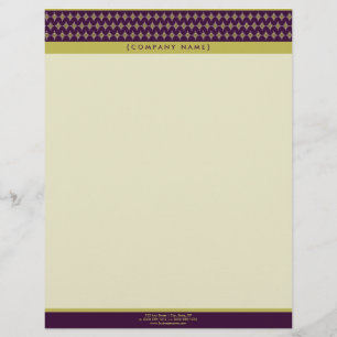 Papel Timbrado Diamantes Divinos (roxo) - Cabeça Letterhead Pers