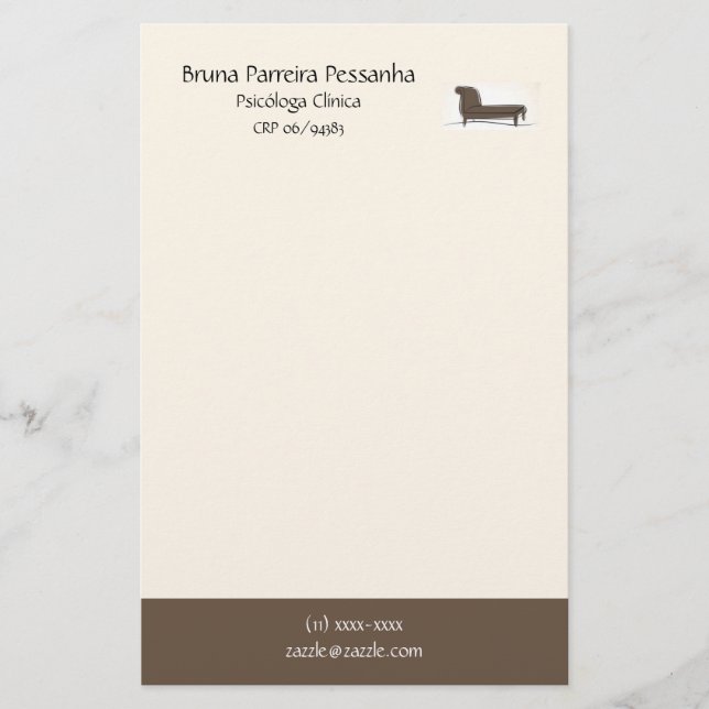 Papel timbrado Divã Psicanalista (Frente)