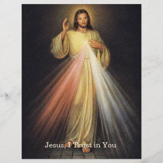 Papel Timbrado Divine Mercy of Jesus Chaplet Prayer Religious