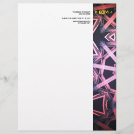 Papel Timbrado DJ EDM Letterhead