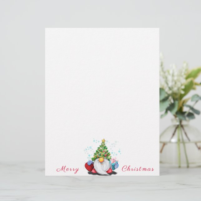 Papel Timbrado do Gnome de Natal (Em pé/Frente)