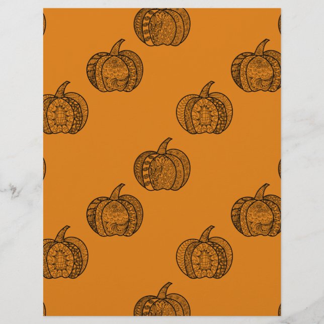 Papel Timbrado Dodores de Halloween Boho mandala bombeiros outono (Frente)