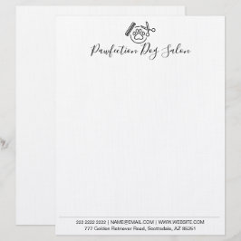 Papel Timbrado Dog Groomer Business Minimalist Black & White