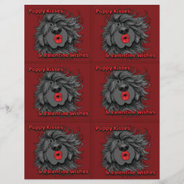 Papel Timbrado Dog Puppy Classroom Valentine Sheets