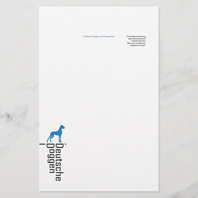 Papel timbrado Dogue Alemão (Frente)