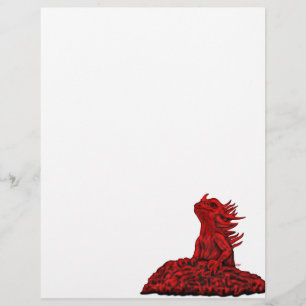 Papel Timbrado Dragão vermelho