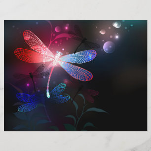 Papel Timbrado Dragonfly vermelha