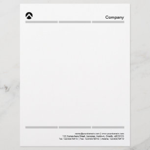 Papel Timbrado Duas Linhas de Três Seções - Cinza de 20pc