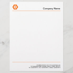 Papel Timbrado Duas Linhas - Laranja