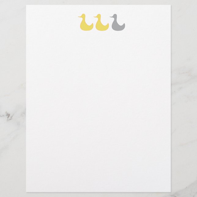 Papel Timbrado Duck Duck Cinza Duck Letterhead (Frente)