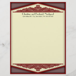Papel Timbrado Dusky Pink Vintage, letreiro