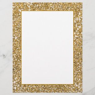Papel Timbrado Efeito de Textura de Brilho Amarelo Dourado Falso