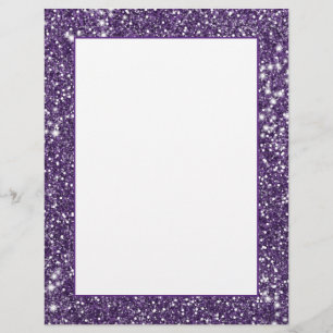Papel Timbrado Efeito de Textura de Brilho Roxo Falso