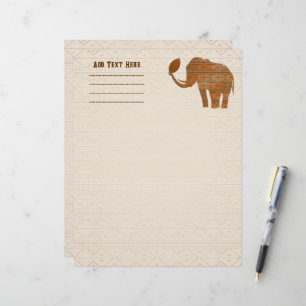 Papel Timbrado Elefante - Design de Arte Tribal