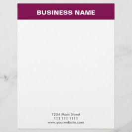 Papel Timbrado Elegant Burgundy Gold Luxury Business letterhead