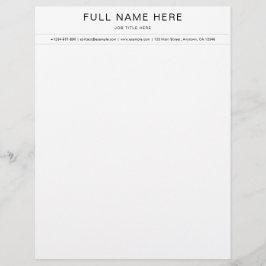 Papel Timbrado Elegant Business Letterhead with Contact Informati