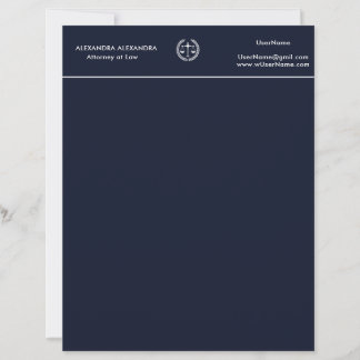 Papel Timbrado Elegant Professional for Lawyers Law Firm Office